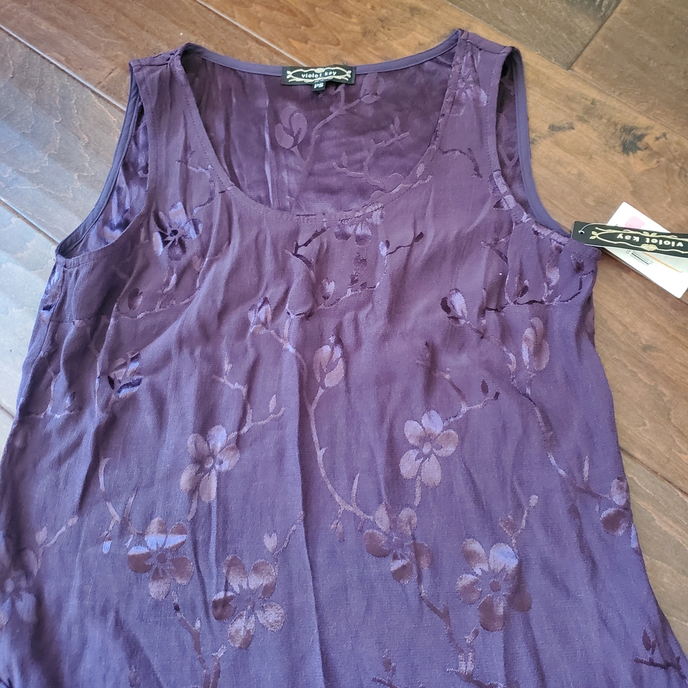Violet Kay Purple Tank Top Sleeveless Style